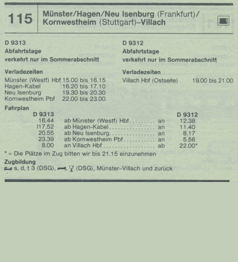 Über den Autozug der Deutschen Bahn ein geschichtlicher